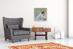 Original art for sale at UGallery.com | Horse Wisdom by Jennifer Ross | $1,150 | mixed media artwork | 20' h x 20' w | thumbnail 5