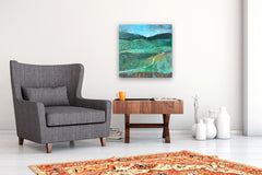Original art for sale at UGallery.com | Ranch Road Near Cimarron by Phyllis Anderson | $700 | acrylic painting | 24' h x 24' w | thumbnail 5
