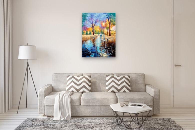 Quiet Glow. Central Park. New York by Stanislav Sidorov |  In Room View of Artwork 