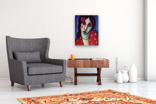 Gypsy with Pearl Necklace by Guillermo Martí Ceballos |  In Room View of Artwork 
