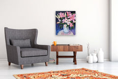 Original art for sale at UGallery.com | Table Lilies by Arden Rose | $600 | acrylic painting | 24' h x 20' w | thumbnail 5