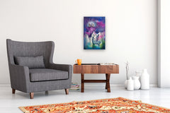 Original art for sale at UGallery.com | Keeper of the Night by Evgenia Smirnova | $700 | mixed media artwork | 23' h x 15' w | thumbnail 5