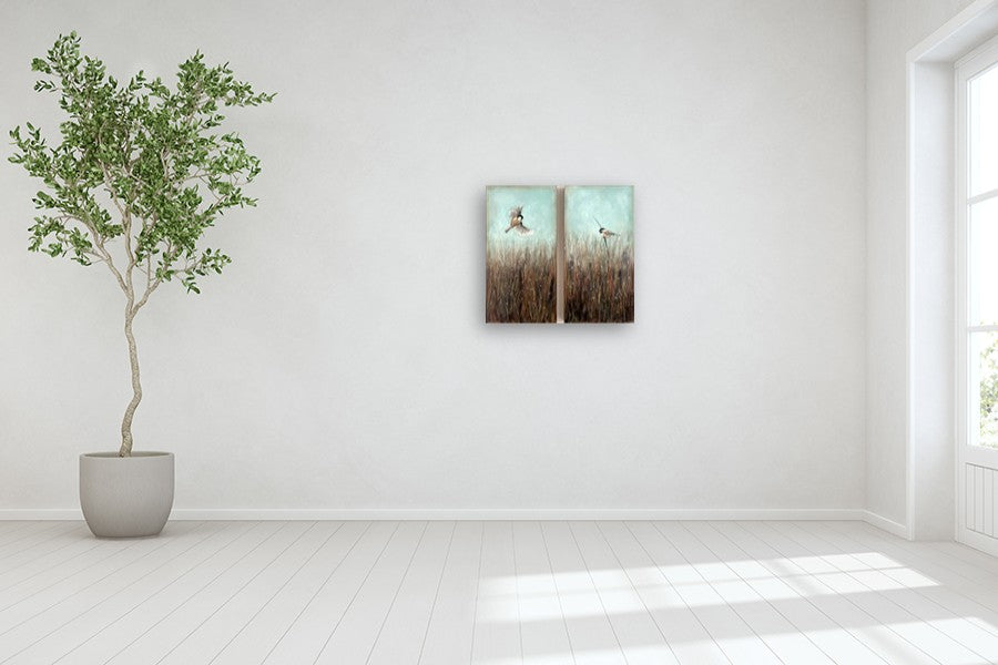 Chickadee Haven by Sally Adams |  In Room View of Artwork 