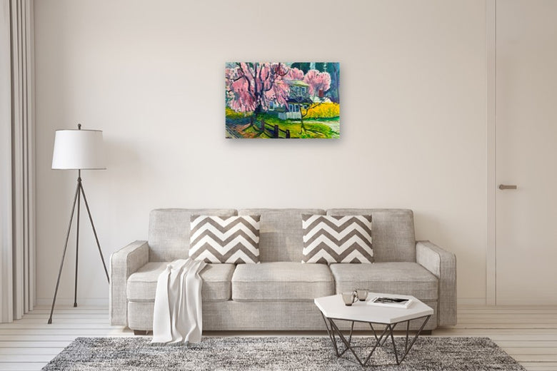 Azalea and Dogwood by Robert Hofherr |  In Room View of Artwork 