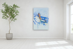 Original art for sale at UGallery.com | Breathing in Blue by Rodion Gilmitdinov | $4,400 | mixed media artwork | 60' h x 42' w | thumbnail 5