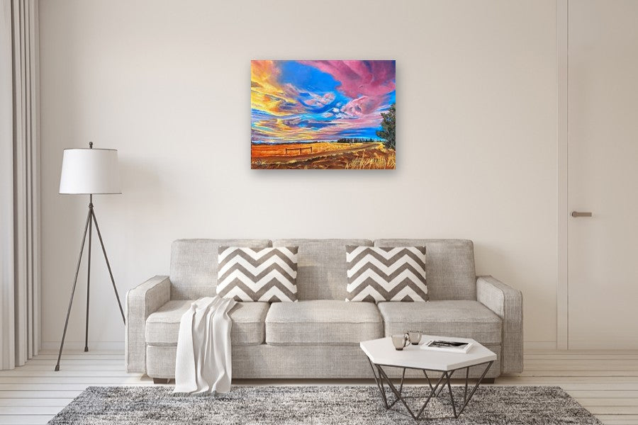 Cotton Candy Skies by Renee Noel |  In Room View of Artwork 