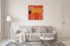 Original art for sale at UGallery.com | Palomino by Jaime Ellsworth | $3,050 | acrylic painting | 36' h x 36' w | thumbnail 5