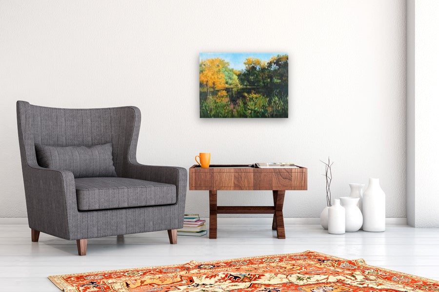 Lake Mystery by Suzanne Massion |  In Room View of Artwork 