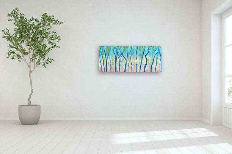 Through the Trees by James Hartman |  In Room View of Artwork 