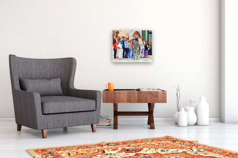 Standing in Line by John Jaster |  In Room View of Artwork 