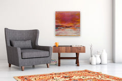 Original art for sale at UGallery.com | A Beautiful View by Kajal Zaveri | $1,200 | acrylic painting | 24' h x 24' w | thumbnail 5