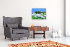 Original art for sale at UGallery.com | Spring, Bonnieux by Janet Dyer | $975 | acrylic painting | 18' h x 24' w | thumbnail 5