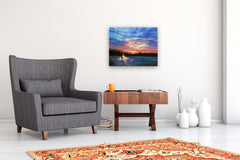 Original art for sale at UGallery.com | Winter Solstice Dawn by Onelio Marrero | $1,100 | oil painting | 20' h x 24' w | thumbnail 5