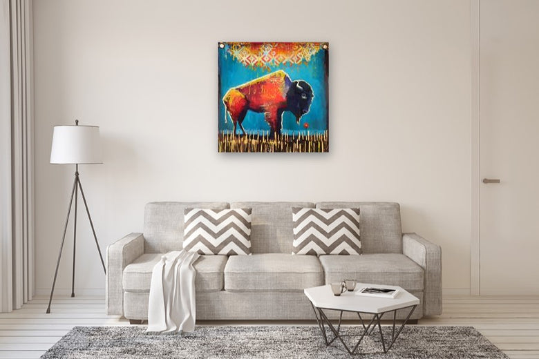 Red Flower by Scott Dykema |  In Room View of Artwork 