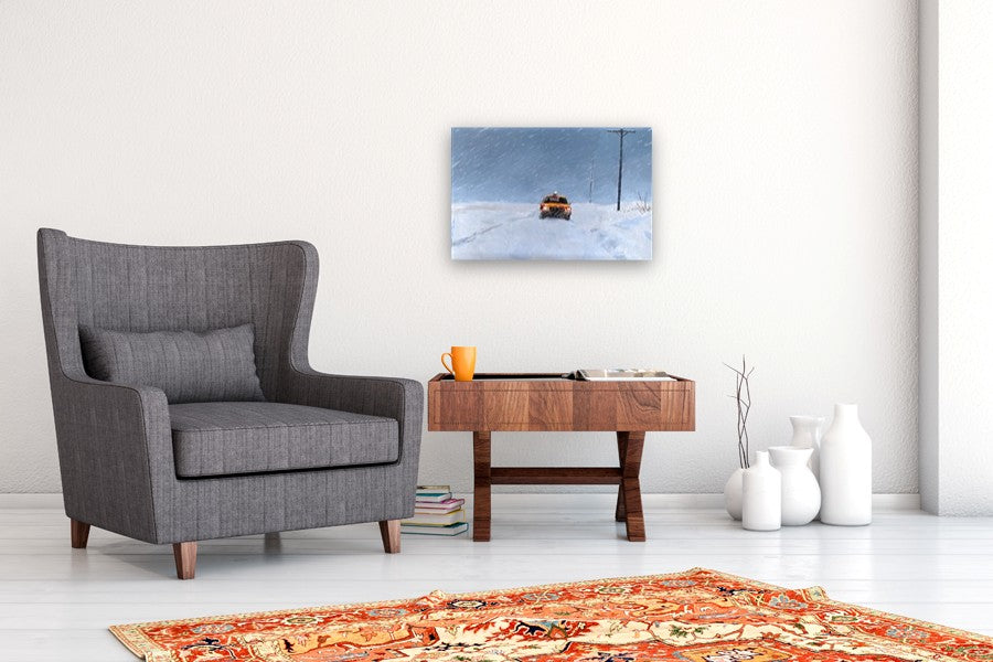 Yellow Christmas by Keith Thomson |  In Room View of Artwork 