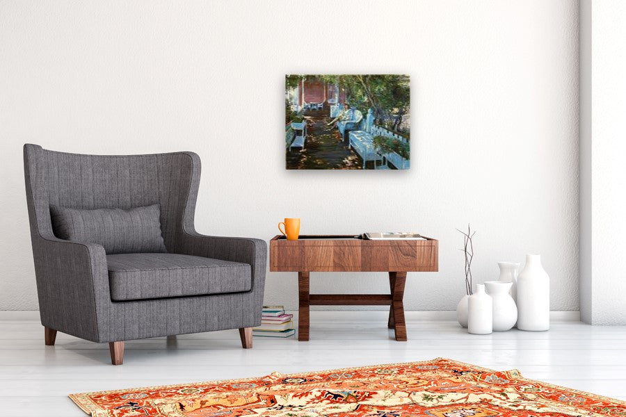 Bed and Breakfast Porch by Onelio Marrero |  In Room View of Artwork 