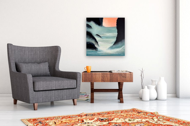 Crash into Me by Drew Noel Marin |  In Room View of Artwork 