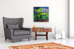 Original art for sale at UGallery.com | Where the Season Turns by Lynne Meneses | $1,550 | acrylic painting | 24' h x 24' w | thumbnail 5