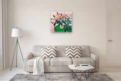 Original art for sale at UGallery.com | Aperol Afternoon by Autumn Rose | $950 | acrylic painting | 30' h x 30' w | thumbnail 5