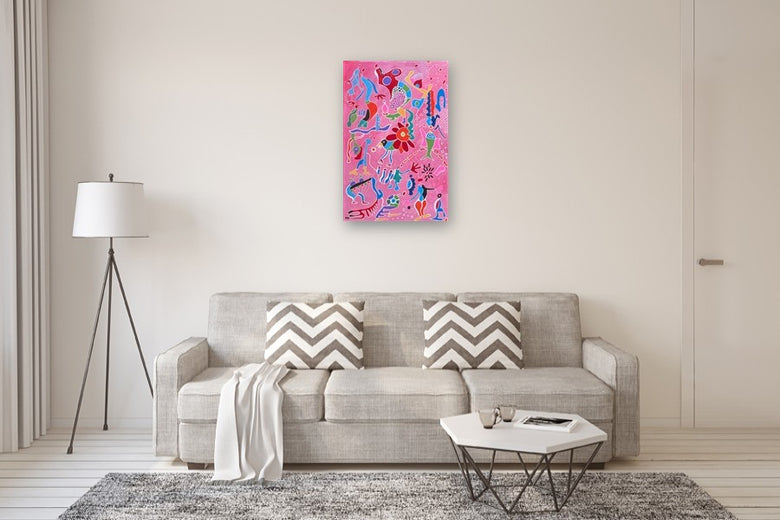Pink Paradise by Nathalie Gribinski |  In Room View of Artwork 