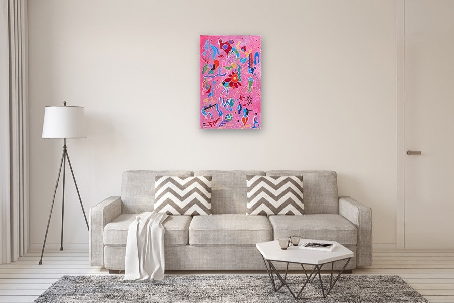 Pink Paradise by Nathalie Gribinski |  In Room View of Artwork 