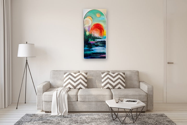 Heaven Touches Kawela: 2 by Lisa Crosby |  In Room View of Artwork 