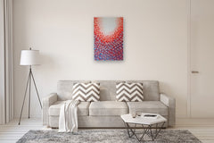 Original art for sale at UGallery.com | Orange and Blue 9 by Natasha Tayles | $800 | acrylic painting | 36' h x 24' w | thumbnail 5