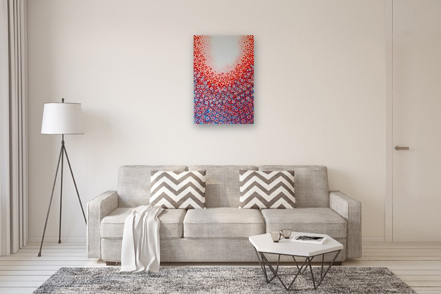 Orange and Blue 9 by Natasha Tayles |  In Room View of Artwork 