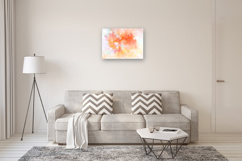 Sunrise Confetti by Karen Hansen |  In Room View of Artwork 