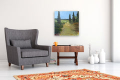 Original art for sale at UGallery.com | Quiet Path, Provence by Janet Dyer | $1,325 | acrylic painting | 24' h x 24' w | thumbnail 5