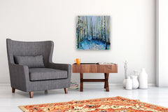Original art for sale at UGallery.com | The Art of Forest Bathing by Arden Rose | $800 | mixed media artwork | 24' h x 24' w | thumbnail 5