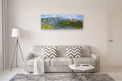 Original art for sale at UGallery.com | Summer in the Light, Winter in the Shade by Crystal DiPietro | $4,350 | oil painting | 20' h x 60' w | thumbnail 5