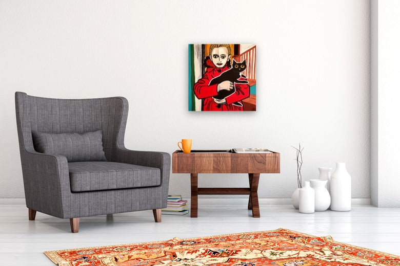 Girl in a Red Coat by Jessica JH Roller |  In Room View of Artwork 
