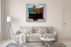 Original art for sale at UGallery.com | The Long Crossing by Allen Wittert | $4,500 | acrylic painting | 44' h x 48' w | thumbnail 5