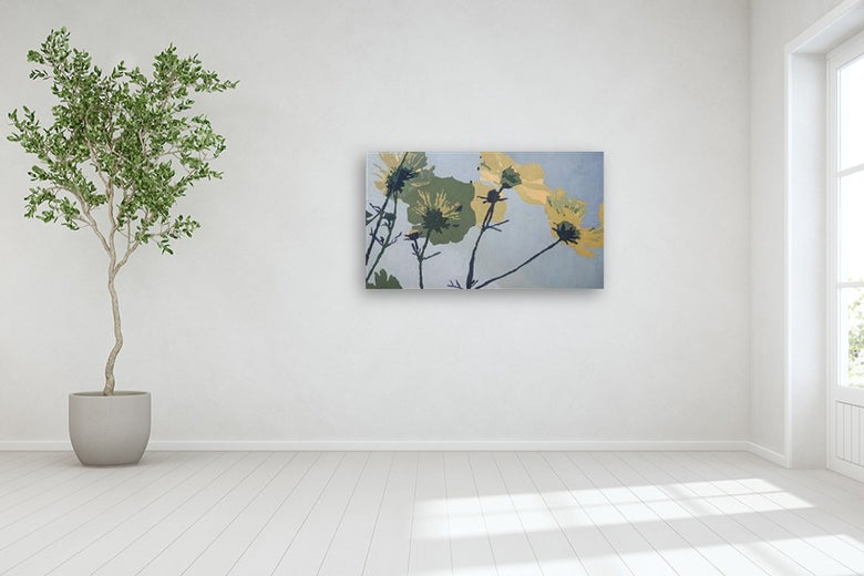Blooming in Blue Air by Nicole Lamothe |  In Room View of Artwork 