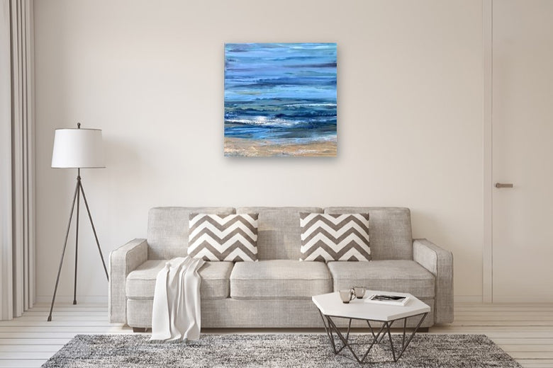 Another Beach Day - Commission by Alicia Dunn |  In Room View of Artwork 