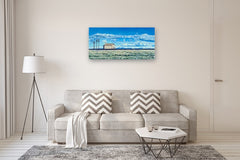 Original art for sale at UGallery.com | Railroad Shack by Renee Noel | $2,525 | acrylic painting | 24' h x 48' w | thumbnail 5