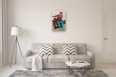Original art for sale at UGallery.com | Long Green Legs by Nicholas Robertson | $1,350 | acrylic painting | 30' h x 20' w | thumbnail 5