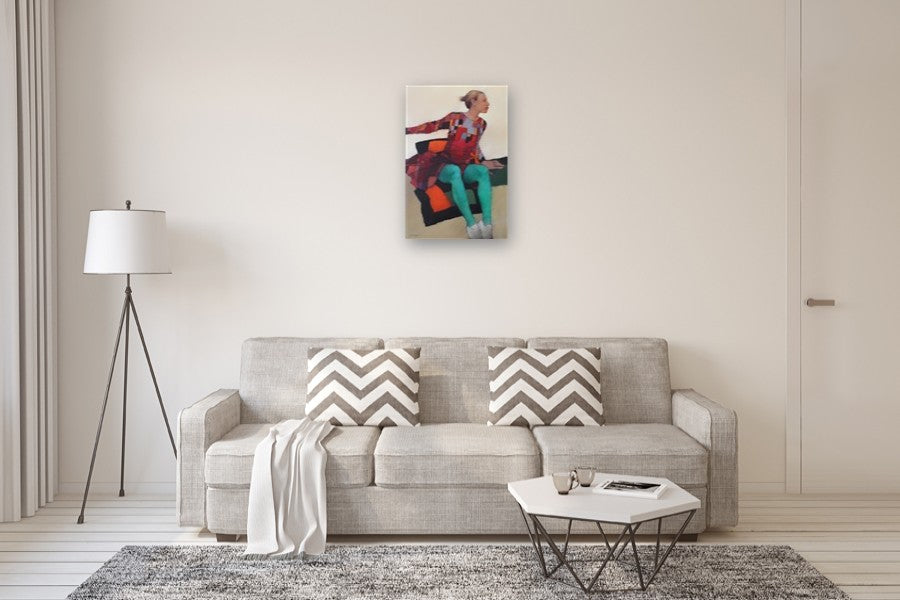 Long Green Legs by Nicholas Robertson |  In Room View of Artwork 