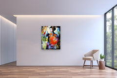Original art for sale at UGallery.com | New Day Geisha by Scott Dykema | $5,000 | mixed media artwork | 60' h x 48' w | thumbnail 5