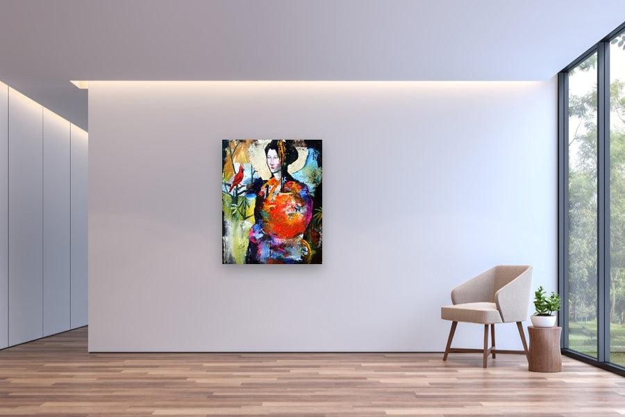 New Day Geisha by Scott Dykema |  In Room View of Artwork 