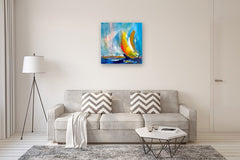Original art for sale at UGallery.com | Changing Wind by Sarah Parsons | $1,500 | oil painting | 30' h x 30' w | thumbnail 5