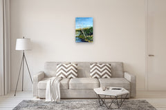 Original art for sale at UGallery.com | Leaning Birch by Vic Roschkov | $750 | watercolor painting | 26.25' h x 18.5' w | thumbnail 5