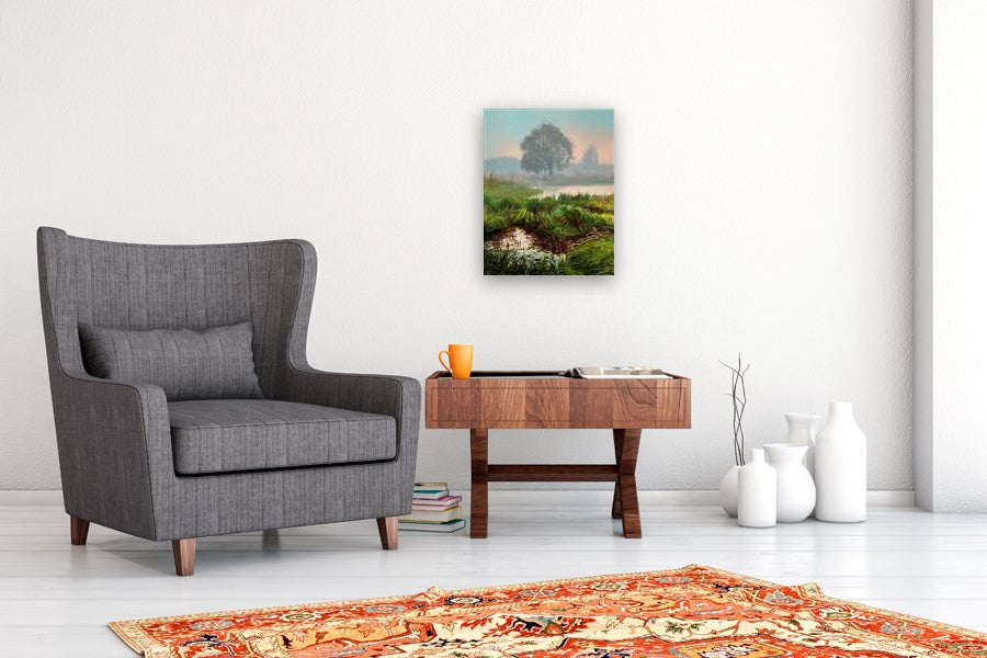 Sunrise in the Wetland by Jose Luis Bermudez |  In Room View of Artwork 