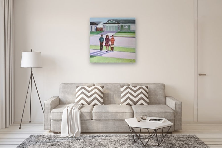 First Day by Carey Parks |  In Room View of Artwork 