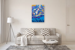 Original art for sale at UGallery.com | Beyond This World by Diana Elena Chelaru | $1,775 | acrylic painting | 40' h x 30' w | thumbnail 5