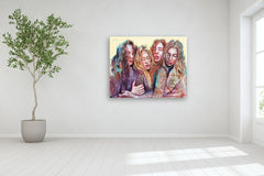 Original art for sale at UGallery.com | Cuori Connessi by Paola Ruggiero | $7,150 | acrylic painting | 47' h x 59' w | thumbnail 5