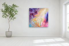 Original art for sale at UGallery.com | Torrent of Dreams by Dowa Hattem | $3,400 | oil painting | 55.1' h x 55.12' w | thumbnail 5