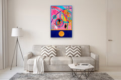 Original art for sale at UGallery.com | Tropical Observatory May 19 2026 by René Serrano Rodríguez | $2,050 | mixed media artwork | 47' h x 31' w | thumbnail 5
