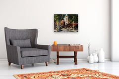 Original art for sale at UGallery.com | A Square in Aix en Provence by Jonelle Summerfield | $1,100 | oil painting | 18' h x 24' w | thumbnail 5